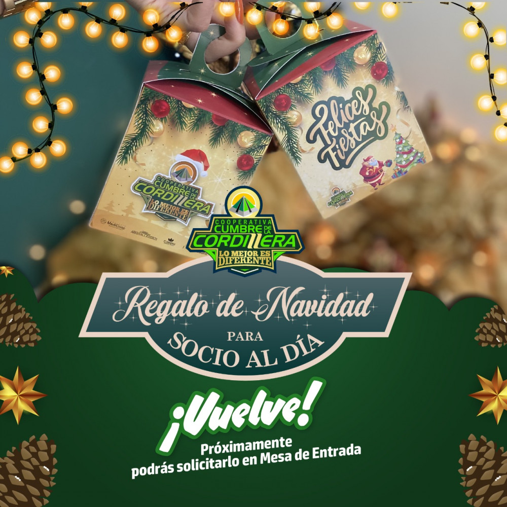 Regalo de Navidad para socio al día